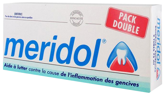 Méridol dentifrice lot de 2 x 75 ml